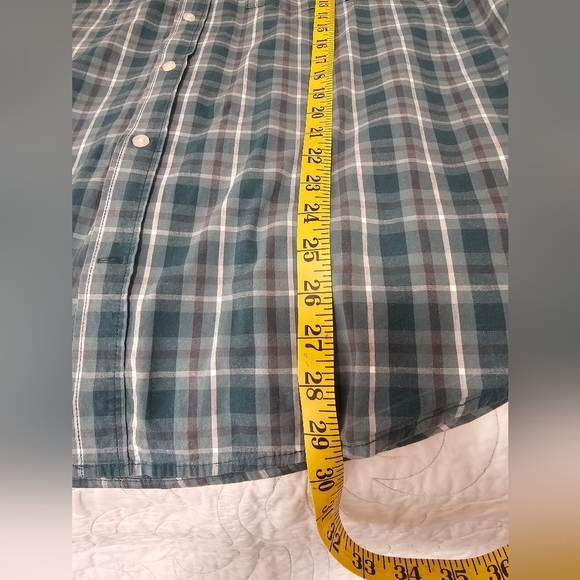 GAP Men's Casual Green Checkered Plaid Shirt Size XXL - Picture 7 of 7